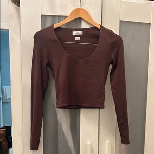 Babaton Brown Long Sleeve Top